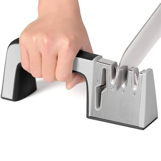 Aiguiseur professionnel 4 fentes en acier inoxydable