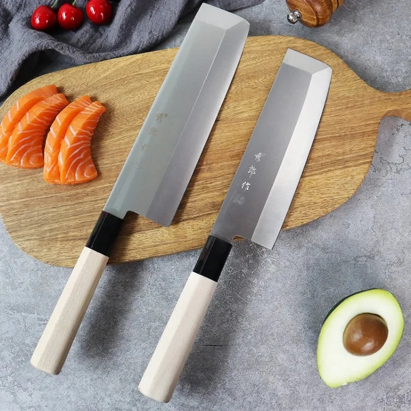 Couteau japonais Nakiri - Manche en chêne