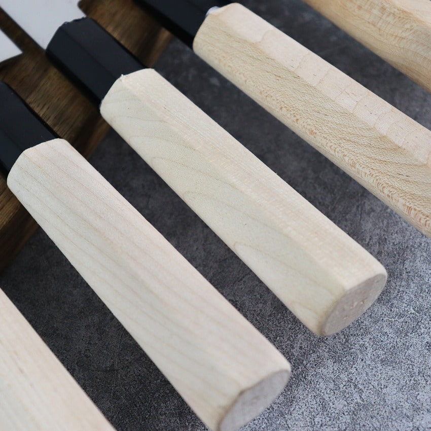 Set de deux couteaux japonais Nakiri - Manche en chêne