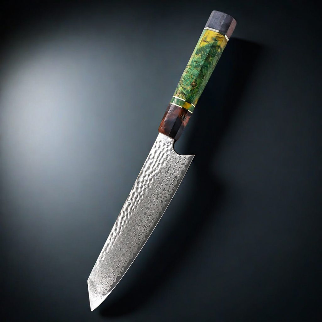 Kaori - Couteau de chef Kiritsuke 32 cm - Manche en bois stabilisé
