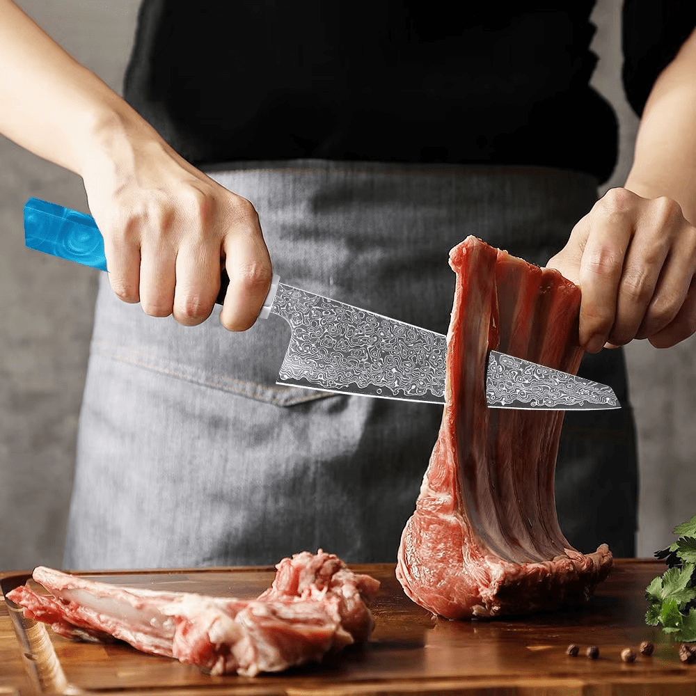 Couteau de chef japonais Honesuki - Manche en bois stabilisé