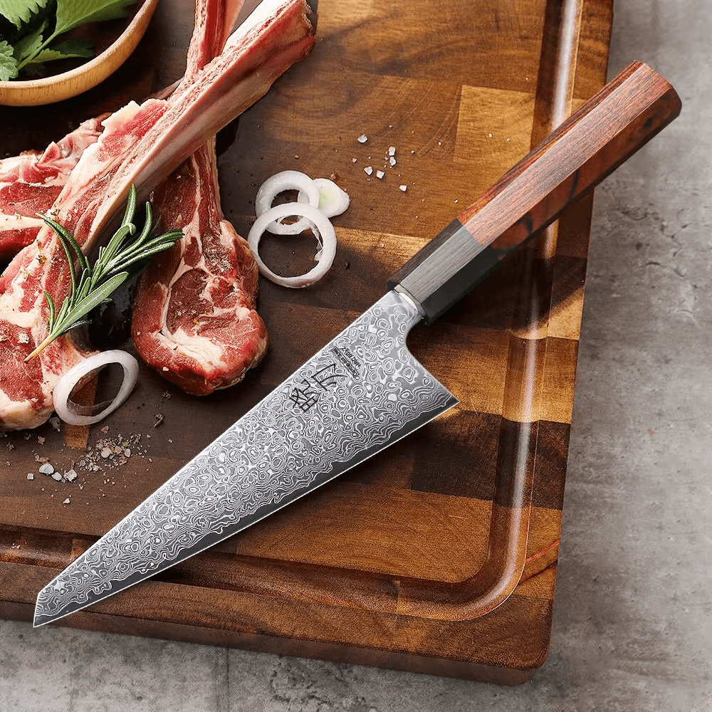 Couteau de chef japonais Honesuki - Manche en bois de rose et ébène