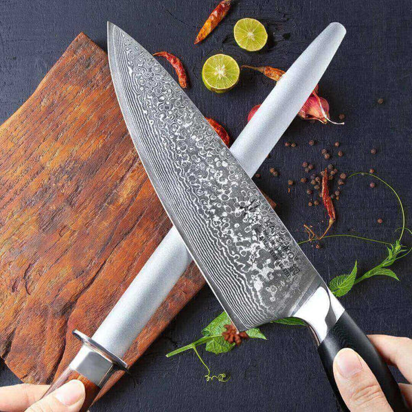 Fusil à aiguiser professionnel - Manche en bois - 30cm