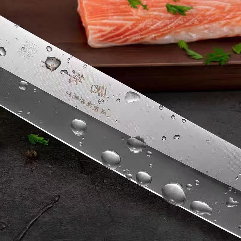 Set de deux couteaux japonais Sashimi en acier damas