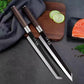 Set de deux couteaux japonais Sashimi en acier damas