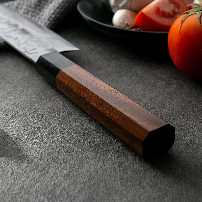 Couteau  Japonais Santoku en Acier Damas - Collection Takedo