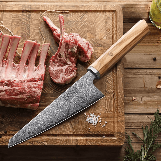 Couteau de chef japonais Honesuki - Manche en  bois d’olivier