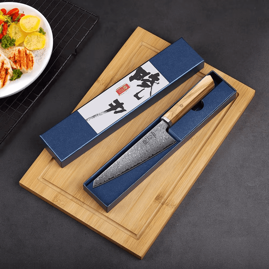 Couteau de chef japonais Honesuki - Manche en  bois d’olivier