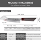 Couteau  Japonais Petty en Acier Damas -  Manche en bois d'ébène et santal rouge
