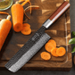 Couteau japonais Nakiri forgé à la main en acier Damas - Manche en bois de rose  et acier inoxydable