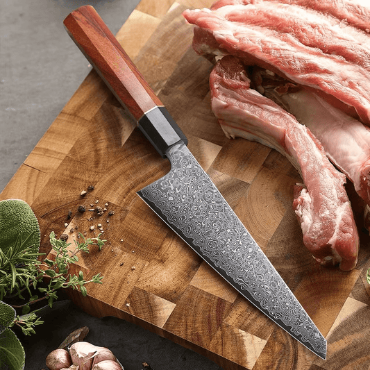 Couteau de chef japonais Honesuki - Manche en bois de rose et ébène