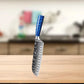 Couteau japonais Santoku en acier damas - Manche en bois stabilisé