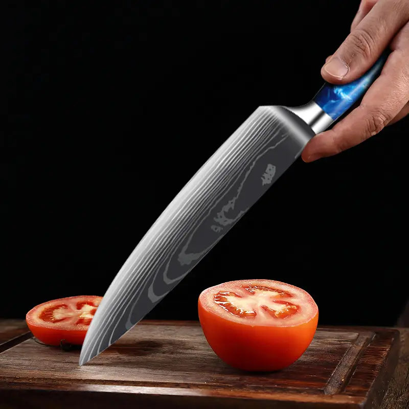 Couteau  japonais Gyuto - Manche en bois stabilisé